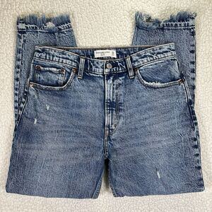Abercrombie Fitch Jeans Women’s Size 10R (Actual 31x26) Stonewash Mom High Rise